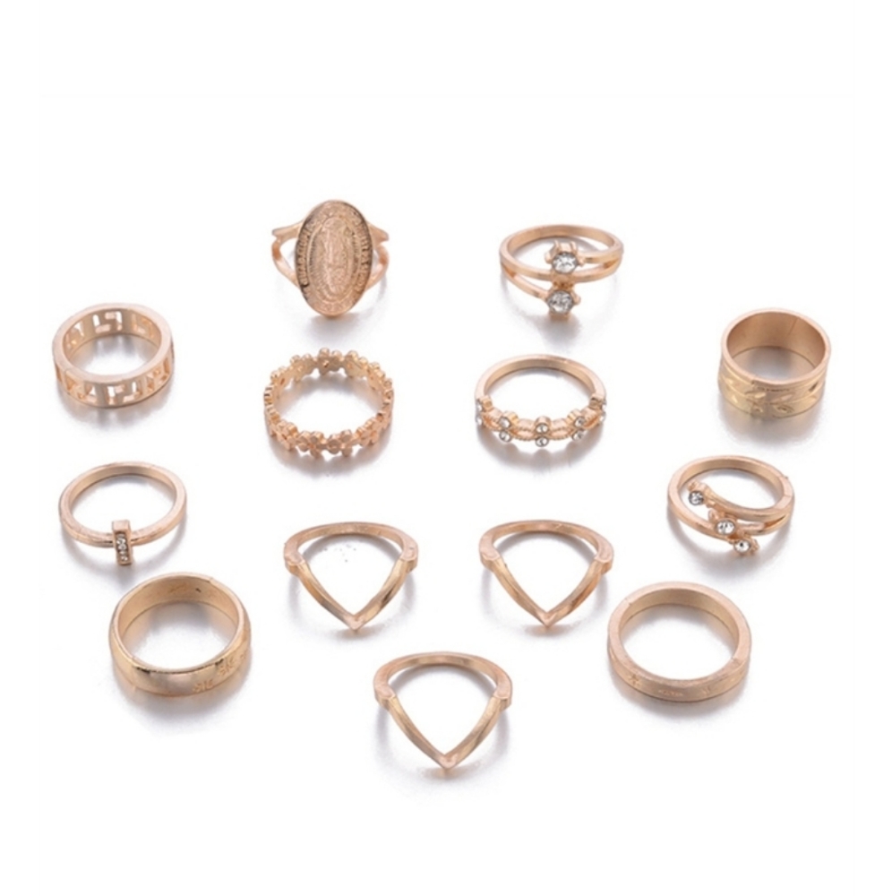 ๐15pc Virgin Mary Fatima Hwart Gold Ring Se - Picture 7 of 8